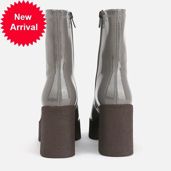 2021 women shoes woman party 34-40 size boots 1xvq, Black