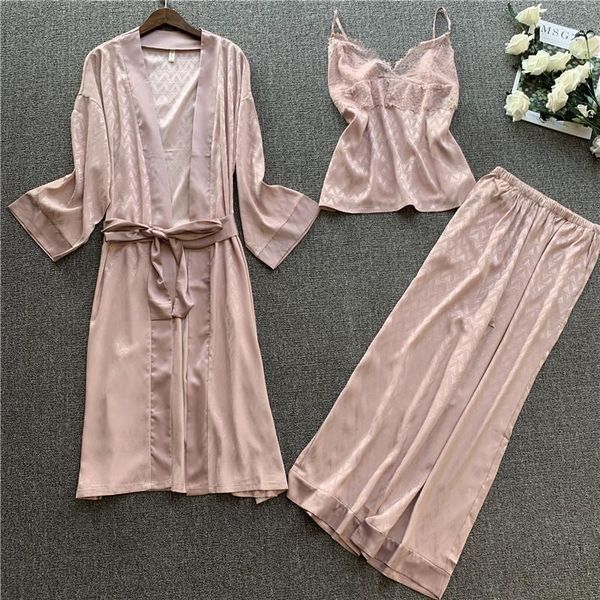smmoloa v neck spring autumn silk pajamas for woman women lace pajamas set three-piece suit1, Black;red
smmoloa v neck spring autumn silk pajamas for woman women lace pajamas set three-piece suit1, Black;red