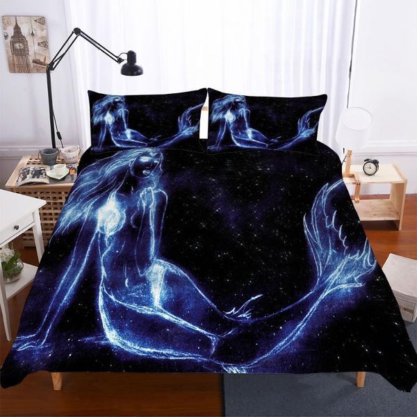comforter set bedding duvet cover fluorescent printed bedroom clothes with pillowcases double size1 sets