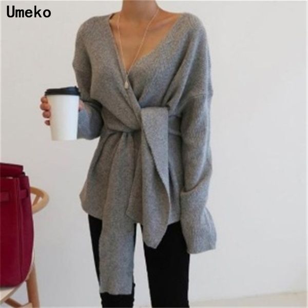 umeko new sweater women autumn winter ladies solid long sleeve v-neck bandage tie sweater fall womens oversized pullover 201130, White;black
umeko new sweater women autumn winter ladies solid long sleeve v-neck bandage tie sweater fall womens oversized pullover 201130, White;black