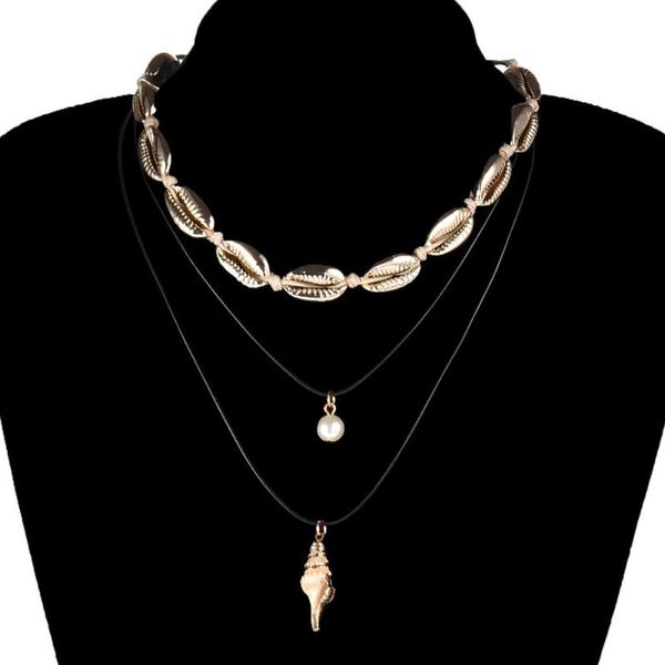 cross-border jewelry hand-woven leather rope conch pendant necklace female natural shell pearl necklace set, Silver
cross-border jewelry hand-woven leather rope conch pendant necklace female natural shell pearl necklace set, Silver