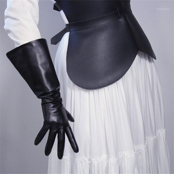 genuine leather touch screen long gloves 38cm large sleeves puff sleeves black 3-dxzp011, Blue;gray
genuine leather touch screen long gloves 38cm large sleeves puff sleeves black 3-dxzp011, Blue;gray