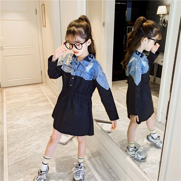 girl's dresses girls 2021 autumn children's wear casual denim dress short knee korean jacket long-sleeved comfortable, Red;yellow
girl's dresses girls 2021 autumn children's wear casual denim dress short knee korean jacket long-sleeved comfortable, Red;yellow