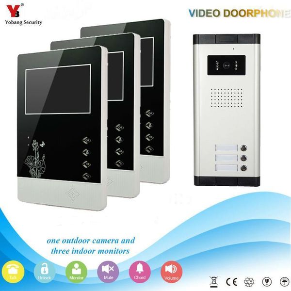 video door phones yobang security 4.3 inch apartments of 3 units kit phone intercom entrance doorbell night vision camera1
video door phones yobang security 4.3 inch apartments of 3 units kit phone intercom entrance doorbell night vision camera1