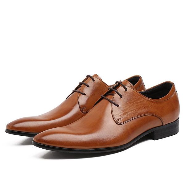 leather shoes wear leather shoes work wedding oxfords chaussure homme men's cowhide men's business formal lace-up, Black
leather shoes wear leather shoes work wedding oxfords chaussure homme men's cowhide men's business formal lace-up, Black