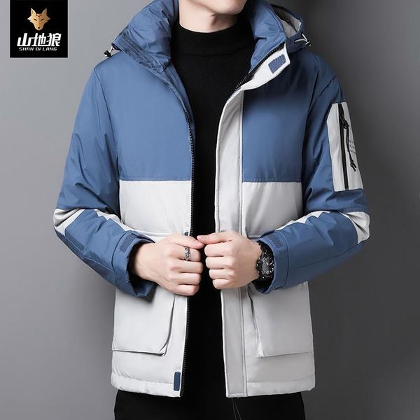 2020 winter new men's color matching down jacket youth trend short hooded warm down jacket, Black
2020 winter new men's color matching down jacket youth trend short hooded warm down jacket, Black