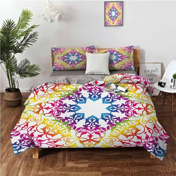 abstract ombre vivid rainbow colored lace tie dye flower kids hippie designbedding 3-piece set
abstract ombre vivid rainbow colored lace tie dye flower kids hippie designbedding 3-piece set