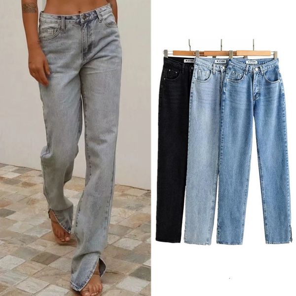 2021 new and united states van ms jeans fall tall waist side split thin straight canister ws8072 mop the floor bygq, Blue
2021 new and united states van ms jeans fall tall waist side split thin straight canister ws8072 mop the floor bygq, Blue