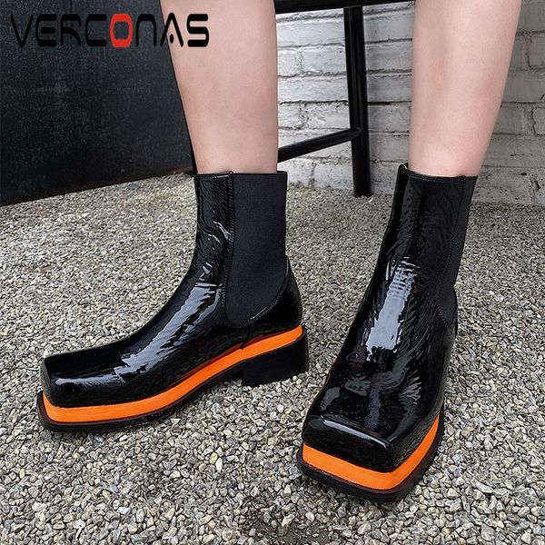verconas popular women ankle boots square toe platforms shoes woman autumn winter 2020 new concise casual genuine leather boots, Black
verconas popular women ankle boots square toe platforms shoes woman autumn winter 2020 new concise casual genuine leather boots, Black