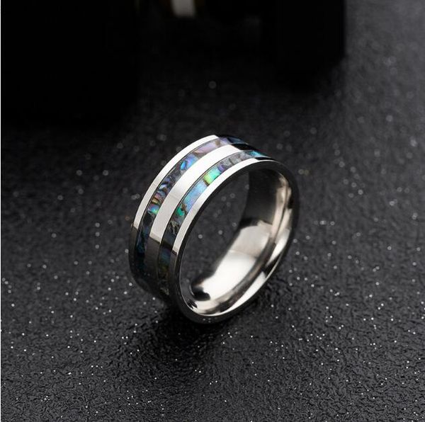 316l ladies stainless 8mm steel abalone men's tungsten carbide shell wedding ring couple jewelry, Silver
316l ladies stainless 8mm steel abalone men's tungsten carbide shell wedding ring couple jewelry, Silver