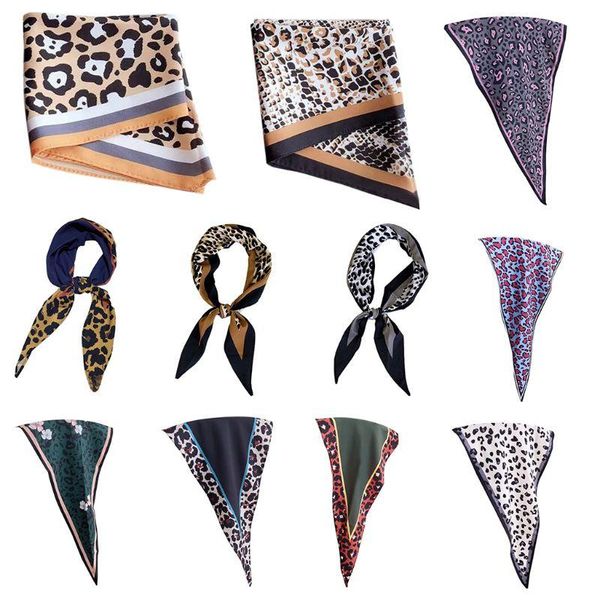 women leopard printed diamond bandana neck scarf polyester silk kerchief elegant, Blue;gray
women leopard printed diamond bandana neck scarf polyester silk kerchief elegant, Blue;gray