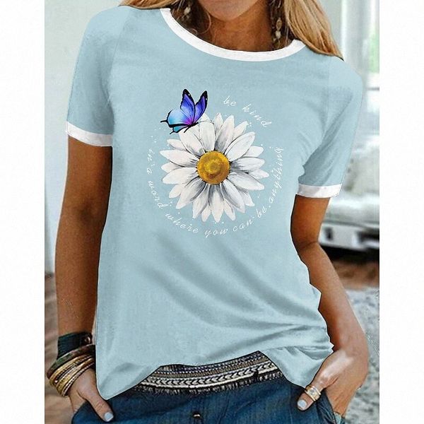 women's floral theme butterfly painting t shirt butterfly text daisy print round neck basic blue purple black m2bu#, White
women's floral theme butterfly painting t shirt butterfly text daisy print round neck basic blue purple black m2bu#, White