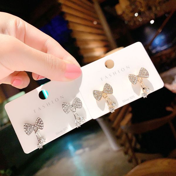 925 silver needle fashion versatile simple butterfly bow tie stud earrings korean rhinestone temperament trend internet earrings, Golden
925 silver needle fashion versatile simple butterfly bow tie stud earrings korean rhinestone temperament trend internet earrings, Golden