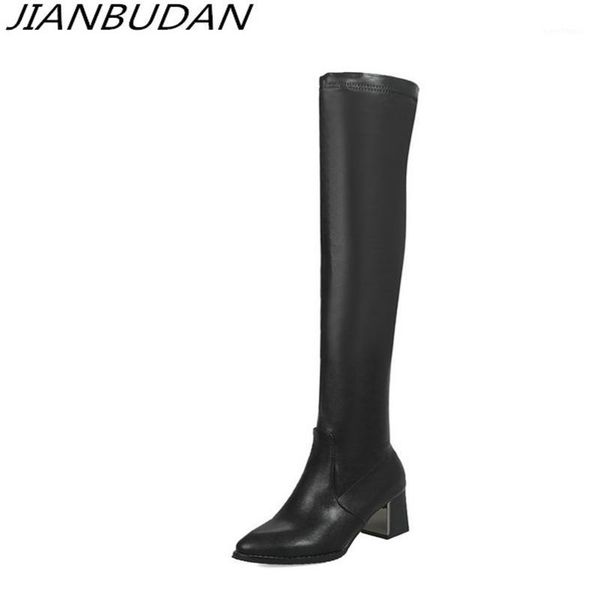 jianbudan/ high heel women's stretch boots pu thigh leather boots over the knee 34-43 size plus1, Black
jianbudan/ high heel women's stretch boots pu thigh leather boots over the knee 34-43 size plus1, Black