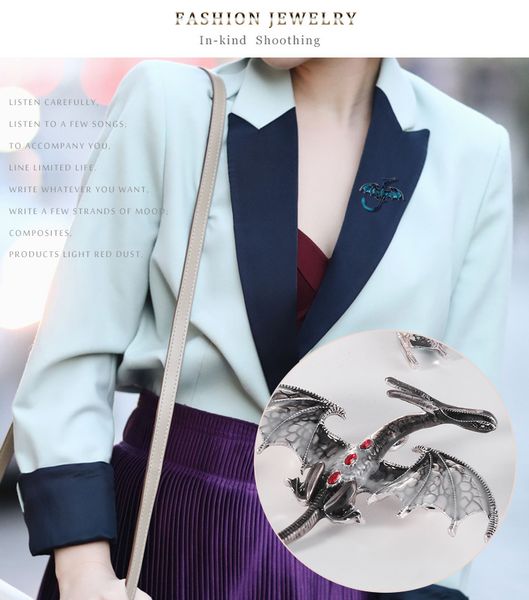 new european and american personality exaggerated dragon brooch animal brooch alloy oil drop pin clothing accessories wholesale, Gray
new european and american personality exaggerated dragon brooch animal brooch alloy oil drop pin clothing accessories wholesale, Gray