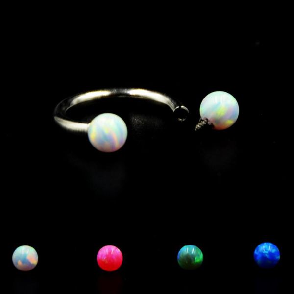 1pc opal stone circular barbell ring opal horseshoe labret lip ring, eyebrow ring piercing body jewelry q bbywdt, Silver
1pc opal stone circular barbell ring opal horseshoe labret lip ring, eyebrow ring piercing body jewelry q bbywdt, Silver