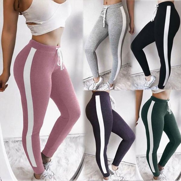 женские полосатые спортивные брюки с высокой талией skinny slim fitness leggings бегущий тренажерный зал для тренажерных брюк, Black
женские полосатые спортивные брюки с высокой талией skinny slim fitness leggings бегущий тренажерный зал для тренажерных брюк, Black