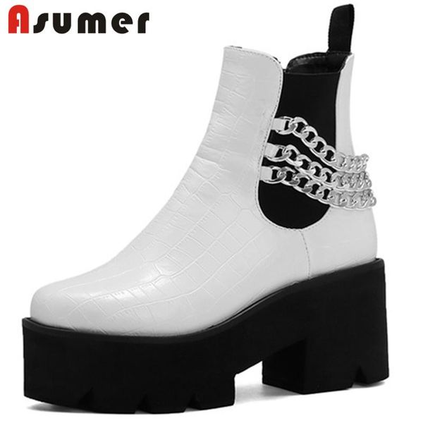 asumer 2020 new fashion ankle boots women chain cool autumn winter motorcycle boots punk thick heel platform shoes woman, Black
asumer 2020 new fashion ankle boots women chain cool autumn winter motorcycle boots punk thick heel platform shoes woman, Black
