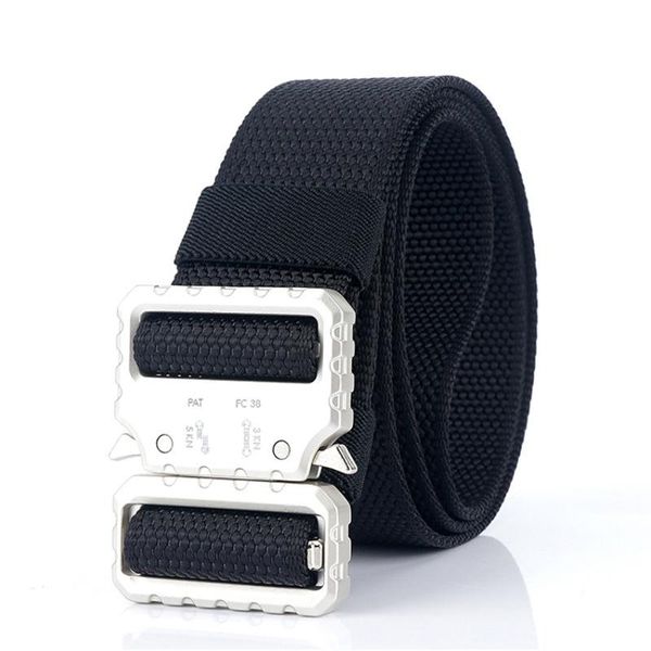 waist support genuine casual men belt hard silver quick release luxury metal buckle belts for pants durable nylon gym accessories, Black;gray
waist support genuine casual men belt hard silver quick release luxury metal buckle belts for pants durable nylon gym accessories, Black;gray