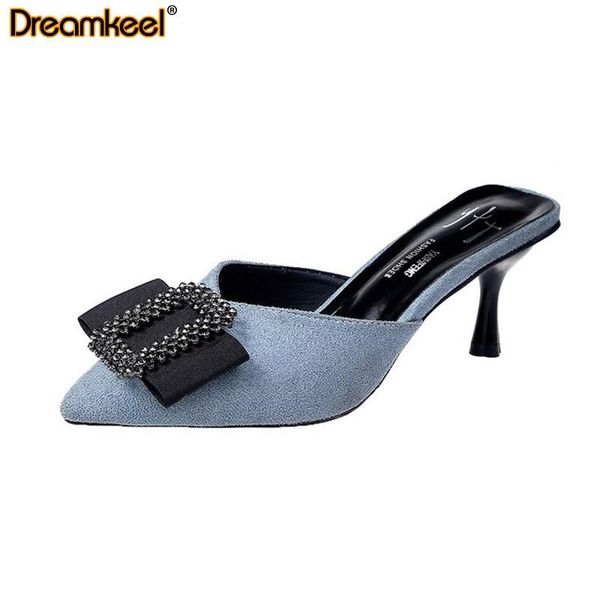 2021 women summer high heels slippers ladies pointed toe brand crystal buckle women's sandals outdoor slipper flip-flops y, Black
2021 women summer high heels slippers ladies pointed toe brand crystal buckle women's sandals outdoor slipper flip-flops y, Black