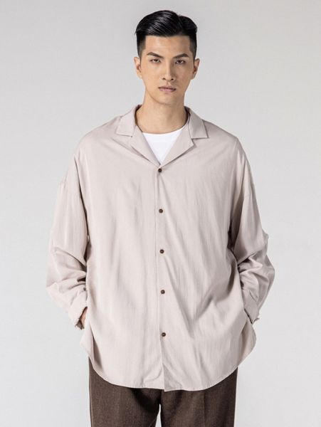 men revere collar shirt s7g5#, White;black
men revere collar shirt s7g5#, White;black