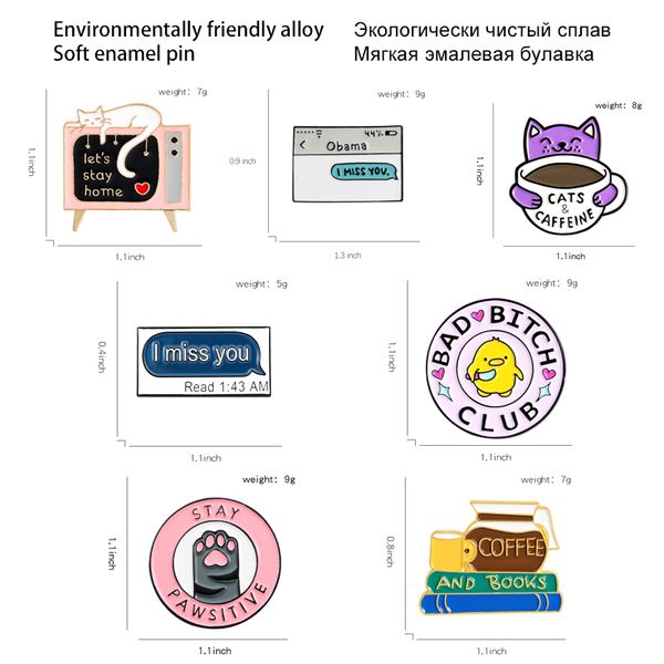 cute cartoon enamel lapel pins coffee cat brooches badges fashion backpacks animal pins gifts friends, Gray
cute cartoon enamel lapel pins coffee cat brooches badges fashion backpacks animal pins gifts friends, Gray