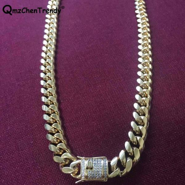 chains 10mm 14mm men cuban miami link cz necklace stainless steel rhinestone lock clasp iced out hip hop gold chain, Silver
chains 10mm 14mm men cuban miami link cz necklace stainless steel rhinestone lock clasp iced out hip hop gold chain, Silver