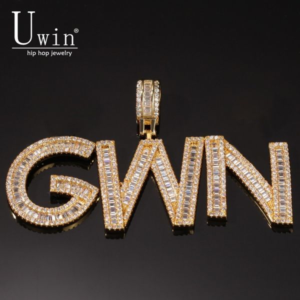 uwin cutsom baguette letters name necklace & pendant bling full iced out luxuryzirconia tennis chain hiphop jewelry q1107, Silver
uwin cutsom baguette letters name necklace & pendant bling full iced out luxuryzirconia tennis chain hiphop jewelry q1107, Silver