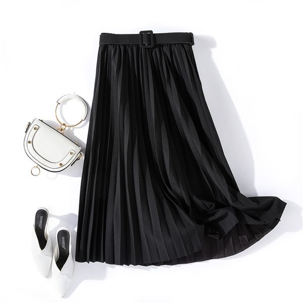 2021 new spring autumn women pleated with belt elegant high waist a line midi skirt long tulle tutu skirts jupe longue gbfu, Black
2021 new spring autumn women pleated with belt elegant high waist a line midi skirt long tulle tutu skirts jupe longue gbfu, Black
