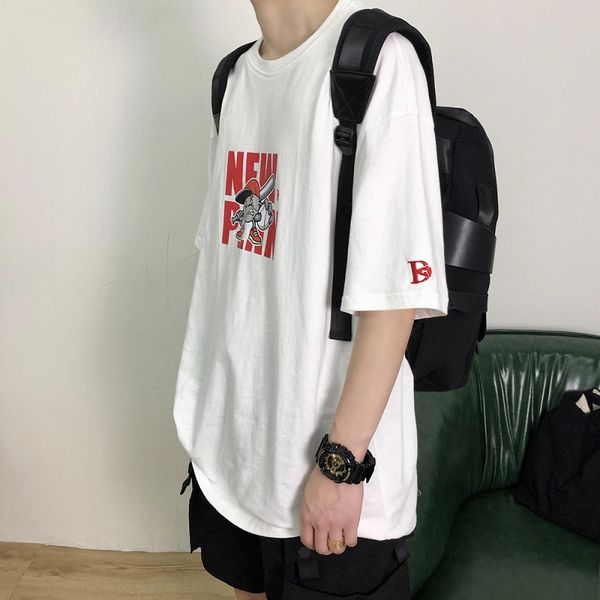 short sleeve men's trend new summer t-shirt t-shirt half sleeve ins students handsome and versatilesuper cec brand loose fs1qo, Blue
short sleeve men's trend new summer t-shirt t-shirt half sleeve ins students handsome and versatilesuper cec brand loose fs1qo, Blue