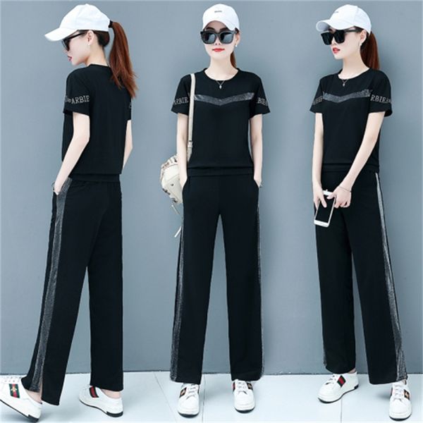 large female size piece korean leg drop women's tracksuits and two-piece joint pants piem, White
large female size piece korean leg drop women's tracksuits and two-piece joint pants piem, White