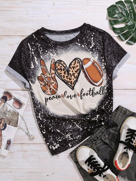 plus letter & heart print tee q7yn#, Black
plus letter & heart print tee q7yn#, Black