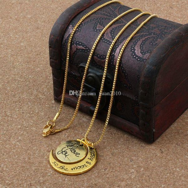 antique gold i love you to the moon and back necklace 25pcs/lots lobster clasp pendant necklaces e17u82
antique gold i love you to the moon and back necklace 25pcs/lots lobster clasp pendant necklaces e17u82