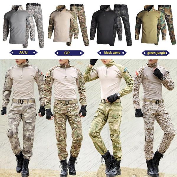 men tactical clothes suits uniform training suit camouflage hunting shirts pants paintball sets pant, Camo
men tactical clothes suits uniform training suit camouflage hunting shirts pants paintball sets pant, Camo