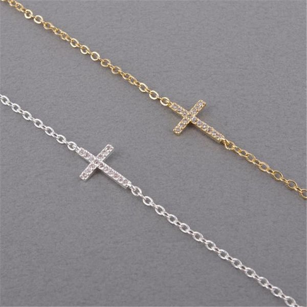 rhinestone sideway cross bracelet gold/silver/rose gold gift for women and friend, Black
rhinestone sideway cross bracelet gold/silver/rose gold gift for women and friend, Black
