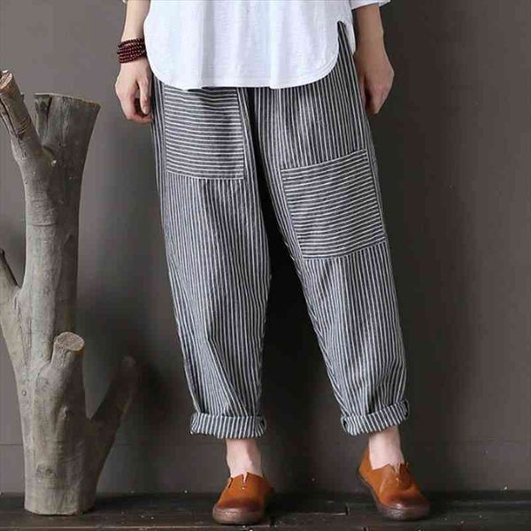 5xl plus size women striped pants elastic waist cotton linen pantalon loose long harem trousers casual baggy streetwear, Black;white
5xl plus size women striped pants elastic waist cotton linen pantalon loose long harem trousers casual baggy streetwear, Black;white