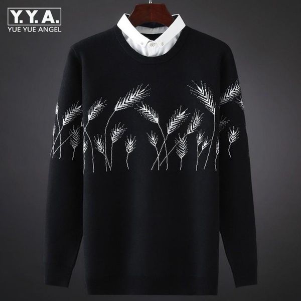 men's sweaters men fake two-piece sweater spliced shirt-collar knitting slim fit autumn winter korean style thic warm pullover fashion, White;black
men's sweaters men fake two-piece sweater spliced shirt-collar knitting slim fit autumn winter korean style thic warm pullover fashion, White;black