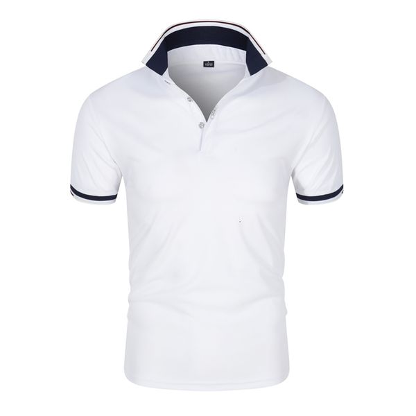 men's casual fashion brand summer breathable short sleeve pure cotton lapel polo shirt clothing, White;black
men's casual fashion brand summer breathable short sleeve pure cotton lapel polo shirt clothing, White;black
