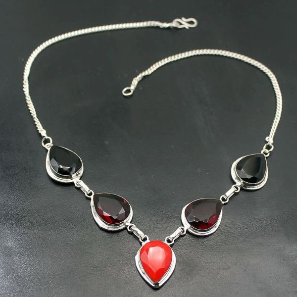 hermosa princess cut fashion natural redcoral garnet silver color chain necklace 19 inch a365 ing
hermosa princess cut fashion natural redcoral garnet silver color chain necklace 19 inch a365 ing