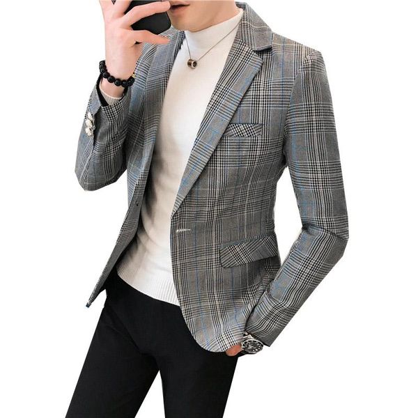 2021 new mens blazer boutique fashion plaid male casual suit jacket wedding dress smart businss coat, White;black
2021 new mens blazer boutique fashion plaid male casual suit jacket wedding dress smart businss coat, White;black