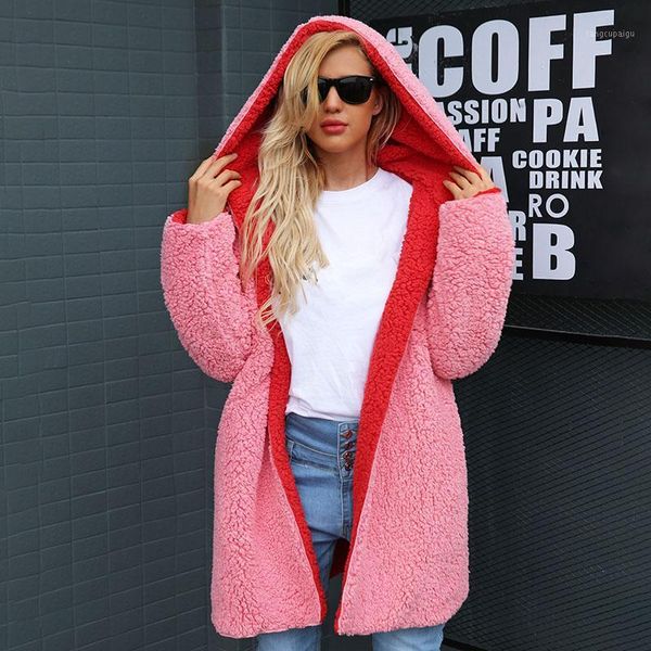 2018 faux lambswool thick winter coat women hooded hoodies parka plus size warm cardigan outerwear overcoat female jacket 6q21511, Black
2018 faux lambswool thick winter coat women hooded hoodies parka plus size warm cardigan outerwear overcoat female jacket 6q21511, Black