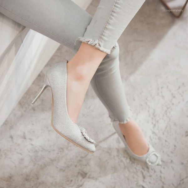 oversized ladies high heels women shoes woman pumps tight-heeled women's shoes1, Black