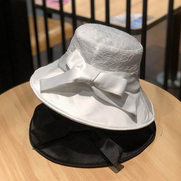 new summer hats women cotton bucket hats female wide brim sun solid color big bow bucket hat, Blue;gray
new summer hats women cotton bucket hats female wide brim sun solid color big bow bucket hat, Blue;gray