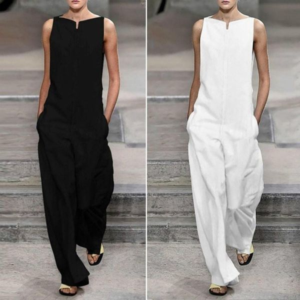 pockets jumpsuits for women ol ladies fashion solid color loose cotton minimalist jumpsuit casual sleeveles rompers jumpsuits@30, Black;white
pockets jumpsuits for women ol ladies fashion solid color loose cotton minimalist jumpsuit casual sleeveles rompers jumpsuits@30, Black;white