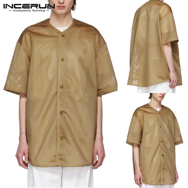 incerun men fashion europe america perspective button v-neck short-sleeved solid color sportswear fit summer camisa masculina1, White;black
incerun men fashion europe america perspective button v-neck short-sleeved solid color sportswear fit summer camisa masculina1, White;black