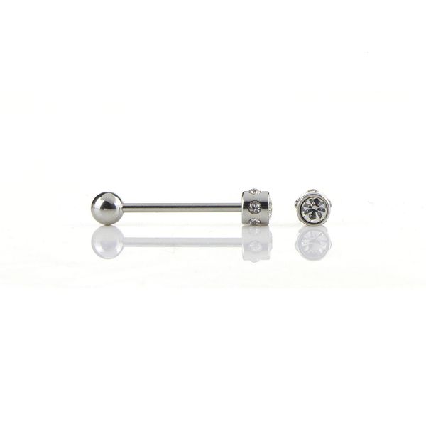 surgical stainless steel barbell tongue ring with rhinestone nipple ring stud earri jllkwn carshop2006, Silver
surgical stainless steel barbell tongue ring with rhinestone nipple ring stud earri jllkwn carshop2006, Silver
