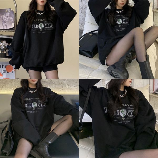 casual korean fashion hoodie winter autumn thick warm simple loose printing letter round neck long sleeve q0105, Black
casual korean fashion hoodie winter autumn thick warm simple loose printing letter round neck long sleeve q0105, Black