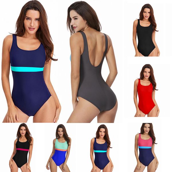 2021 elastic striped summer swimsuit european tight-fitting belly swimsuit triangle sports color matching one-piece women swim wear
2021 elastic striped summer swimsuit european tight-fitting belly swimsuit triangle sports color matching one-piece women swim wear