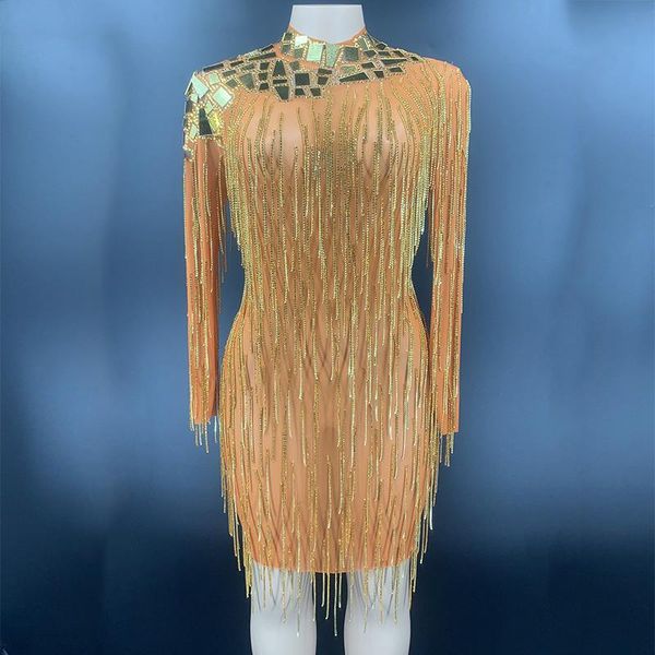stage wear gold fringes rhinestones dress women celebrate stones stretch birthday see throught transparent, Black;red
stage wear gold fringes rhinestones dress women celebrate stones stretch birthday see throught transparent, Black;red