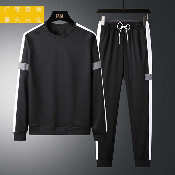 casual new men's sportswear fashion fall 2020 round neck sweater elastic corset pants, Gray
casual new men's sportswear fashion fall 2020 round neck sweater elastic corset pants, Gray